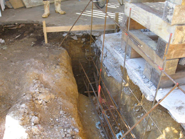 underpinning of house